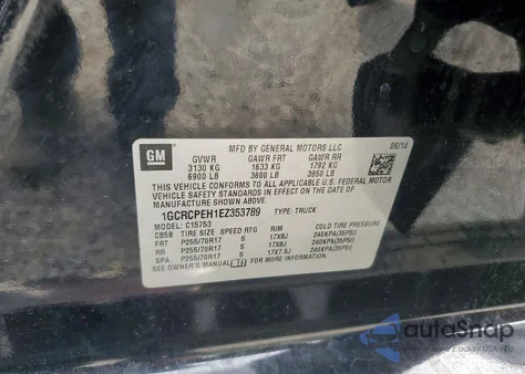 2014 Chevrolet Silverado C1500 from USA, damaged, VIN 1GCRCPEH1EZ353789